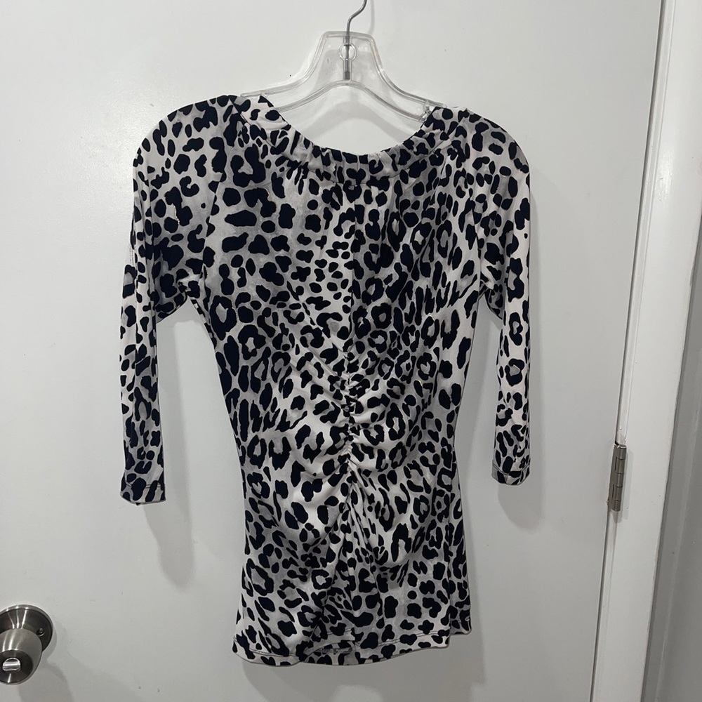 Cache Leopard Print Blouse Small - image 3